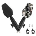 Hecasa Rear Adjustable View Mirrors For All 10mm X 1 25 Thread Perches Angle Motorcycle Mirror W 6 Ram Arms Left Right Side 