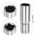Uxcell 2 Pcs 3 8 Inch Drive 16mm 6-point Deep Socket Metric Steel With Chrome Plated