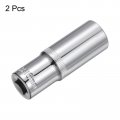 Uxcell 2 Pcs 3 8 Inch Drive 16mm 6-point Deep Socket Metric Steel With Chrome Plated