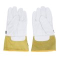 Leather Work Gloves Cover Cut Water Puncture Insulated With Elastic Strap For High Voltage Electrical Repairs 