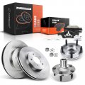 A-premium Front Disc Brake Rotors And Ceramic Pads Kit Wheel Bearing Hub Assembly Compatible With Ford Escape 2005-2010 2012