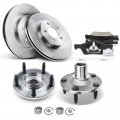 A-premium Front Disc Brake Rotors And Ceramic Pads Kit Wheel Bearing Hub Assembly Compatible With Ford Escape 2005-2010 2012