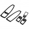 Window Switch Button Cover 5pcs Carbon Fiber Style Car Lift Frame Trim Set For 3 Series F30 13-18