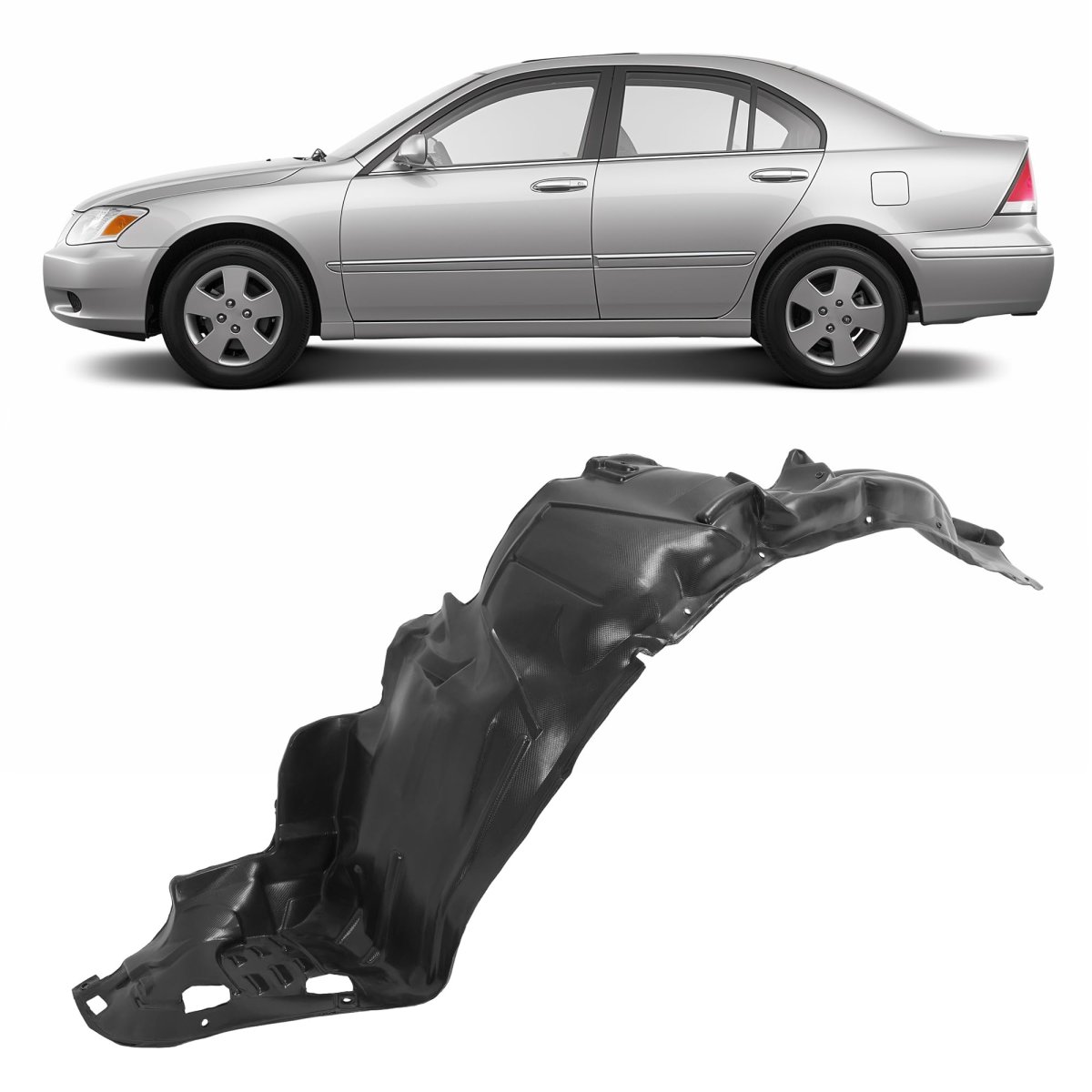 Jmtaat Front Fender Liner Inner Panel For 2003-2007 Honda Accord Sedan Replacement Ho1248114 74151sdaa00 Wheel Splash Shields