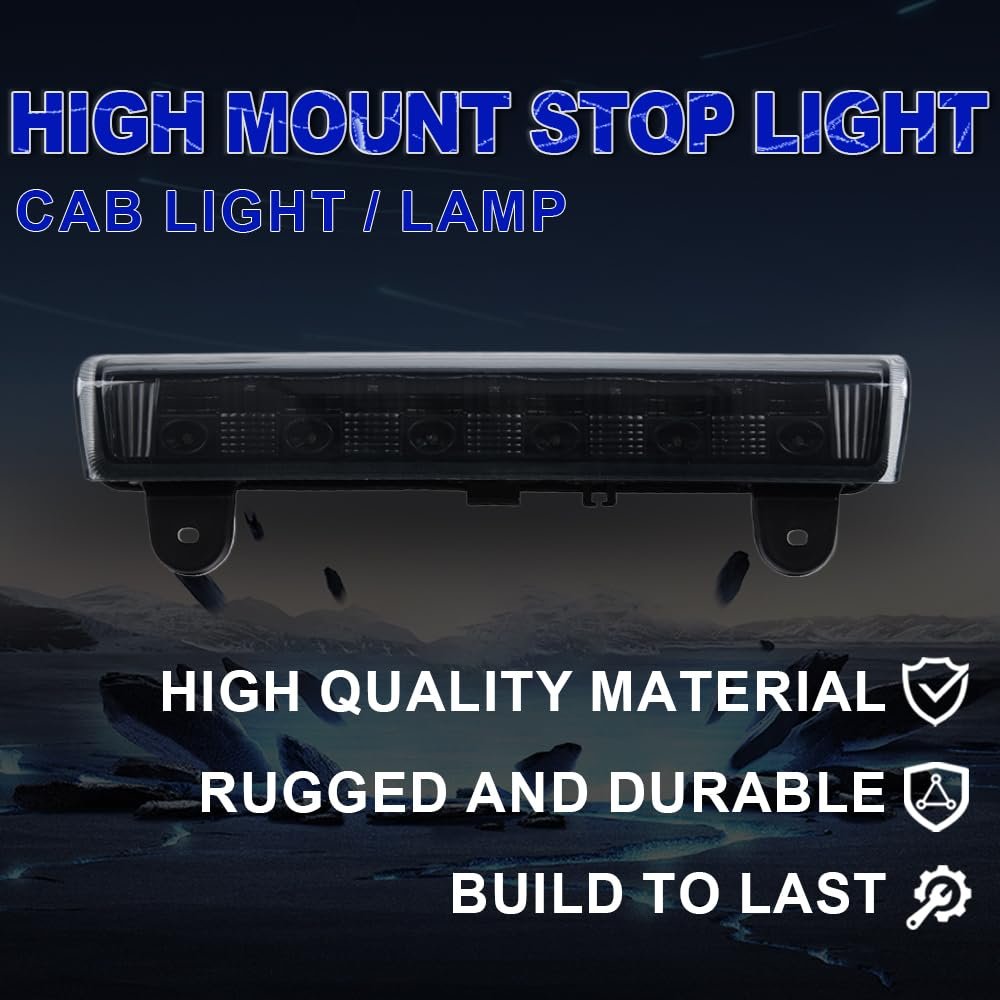 Led 3rd Brake Light For 2000 To 2006 Chevy Suburban Tahoe And Gmc Yukon Xl Denali Smoke Lens Black Housing Dot Type Rear Upper