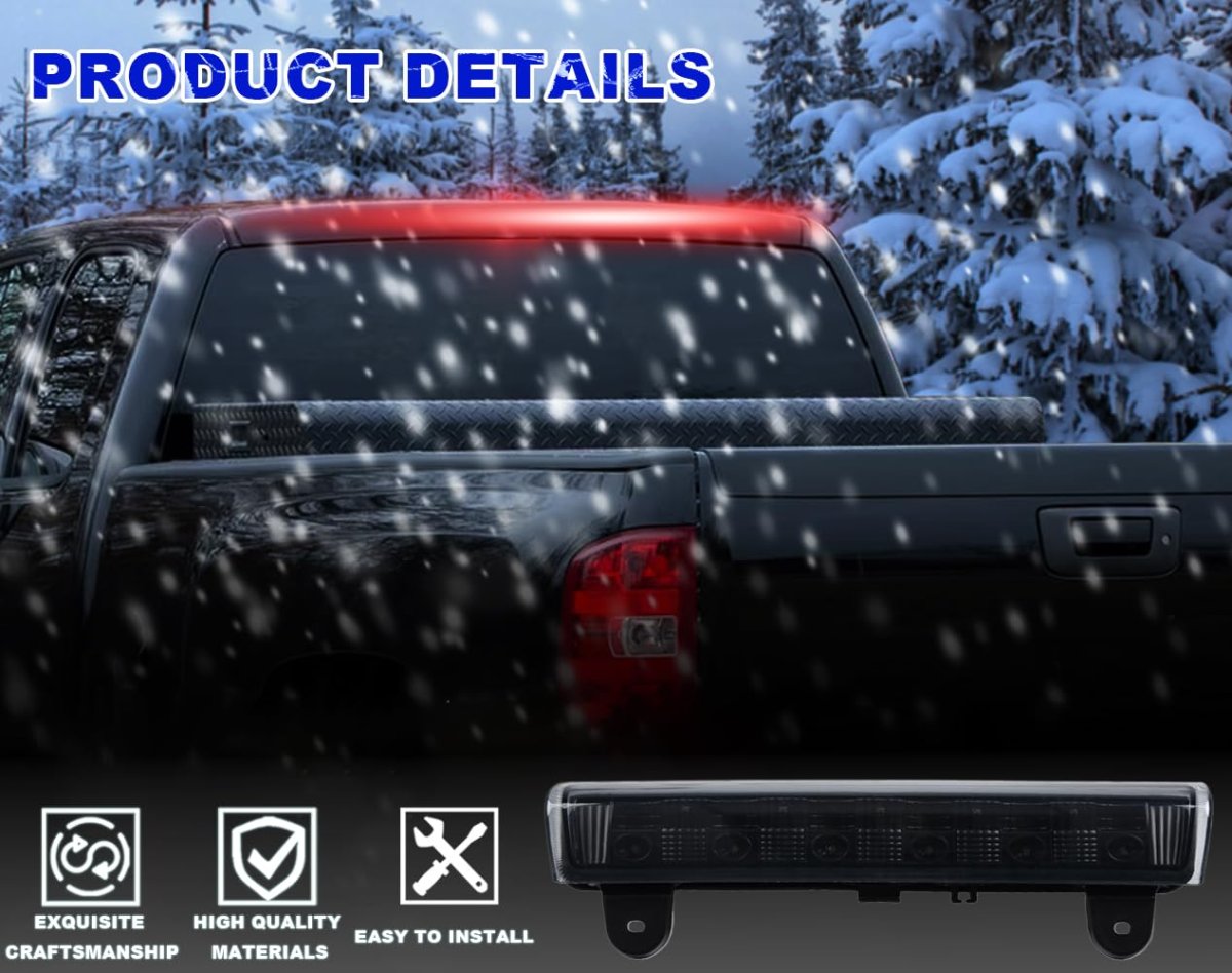 Led 3rd Brake Light For 2000 To 2006 Chevy Suburban Tahoe And Gmc Yukon Xl Denali Smoke Lens Black Housing Dot Type Rear Upper