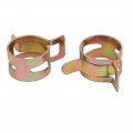 Uxcell 20 Pcs 14mm Spring Band Type Action Fuel Hose Pipe Air Clamp Bronze Tone