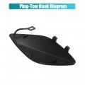 Uxcell Front Right Bumper Tow Hook Cover For Mercedes-benz Cla-class W117 C117 Coupe 2012-2015 Eye Cap No A1178850622 Black