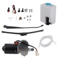 Universal Utv Electric Windshield Wiper Motor Kit Durable Abs Aluminium Design Efficient Cleaning Performance For Atv