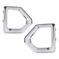 Pit66 Front Bumper Fog Light Bezel Compatible With Gmc Sierra 2019-2021 Denali Slt At4 Not Fit Sle Base Or Elevation Models 