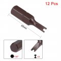 Uxcell 12pcs 25mm Long 1 4 Hex Shank U3 U Shape High Quantity Screwdriver Bits S2 Alloy Steel