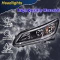 G-plus Headlights Assembly Compatible With Honda Accord 2013 2014 2015 Left Bumper Headlamp Cleara Lensa Black Housinga Ambera