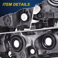 G-plus Headlights Assembly Compatible With Honda Accord 2013 2014 2015 Left Bumper Headlamp Cleara Lensa Black Housinga Ambera