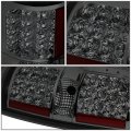 Auto Dynasty Full Led Tail Light Brake Lamps Compatible With Ford F150 94-14 Driver And Passenger Side Chrome Housing Smoked