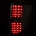 Auto Dynasty Full Led Tail Light Brake Lamps Compatible With Ford F150 94-14 Driver And Passenger Side Chrome Housing Smoked