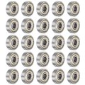 25pcs 625zz Deep Groove Ball Bearings 5mm Bore 16mm Od Thick Carbon Steel Double Shielded Abec3 Z1 Bearing For Motors 