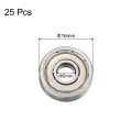 25pcs 625zz Deep Groove Ball Bearings 5mm Bore 16mm Od Thick Carbon Steel Double Shielded Abec3 Z1 Bearing For Motors