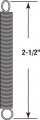 Handyman Springs Sp 9607 Extension Spring Steel Construction Nickel-plated Finish 0 016 Ga X 1 4 In 2-1 Closed Single Loop 2