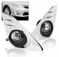 Bumper Driving Chrome Fog Lights Lamps For 2012-2014 Toyota Camry 
