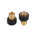 Pressure Washer Adapter Metric M22 14mm Male To 15mm Female Fitting Connects Hose Power And Gun Brass Abs Construction 