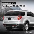 Right Rear Brake Tail Light Assembly With Wiring Harness And Bulb For Ford Explorer 2016-2019 Fb5z13404g Fo2801250 Red Polished