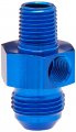 Dna Motoring Ft-1-9027-08-04-bl 8-an Flare To 4 Npt Bulkhead Fitting Adapter 1 8 Pressure Temp Port Blue 