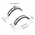 98-102mm Rigid Pipe Strap Clamps Carbon Steel Bracket Tube Clip M8 M10 Nut Size For Water 1 Pcs