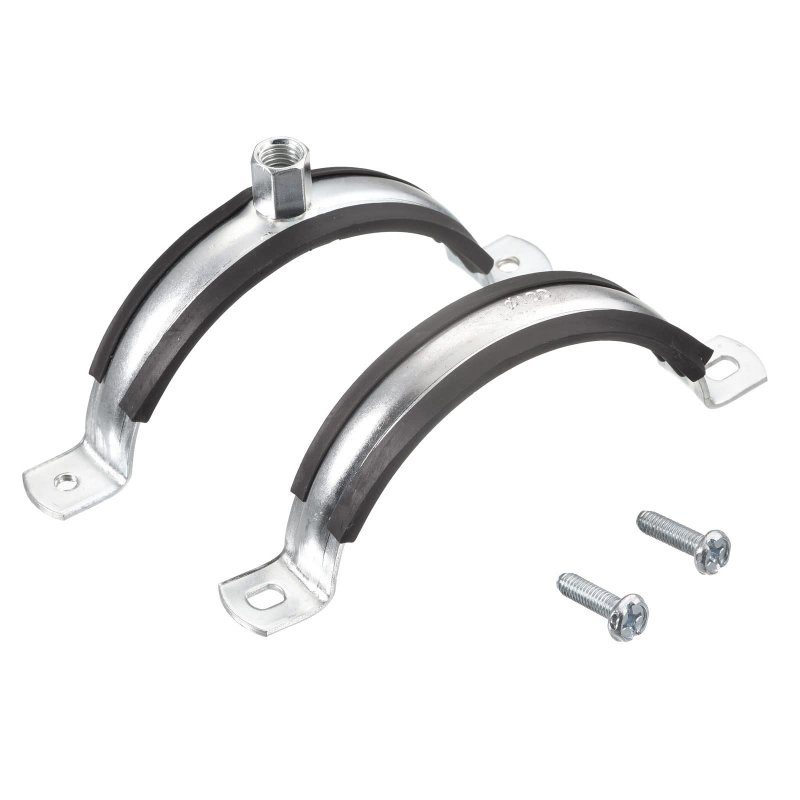 98-102mm Rigid Pipe Strap Clamps Carbon Steel Bracket Tube Clip M8 M10 Nut Size For Water 1 Pcs