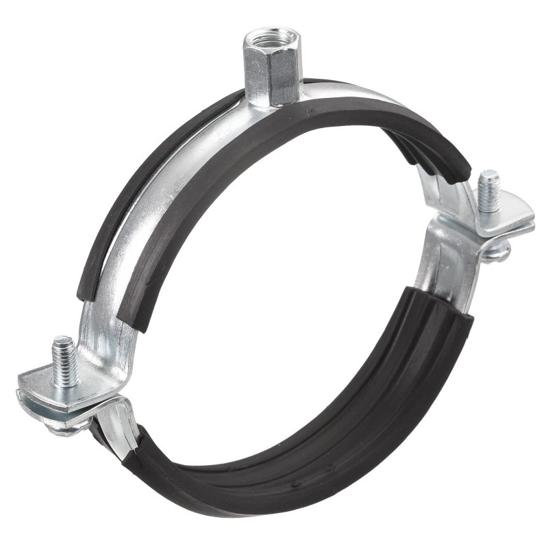 98-102mm Rigid Pipe Strap Clamps Carbon Steel Bracket Tube Clip M8 M10 Nut Size For Water 1 Pcs