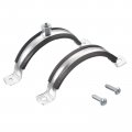 98-102mm Rigid Pipe Strap Clamps Carbon Steel Bracket Tube Clip M8 M10 Nut Size For Water 1 Pcs
