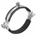 98-102mm Rigid Pipe Strap Clamps Carbon Steel Bracket Tube Clip M8 M10 Nut Size For Water 1 Pcs 