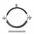 98-102mm Rigid Pipe Strap Clamps Carbon Steel Bracket Tube Clip M8 M10 Nut Size For Water 1 Pcs