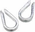 Rope Thimble 5 8 In Galvanized Stainless Steel Model 43351 Silver 2 Piece Set 