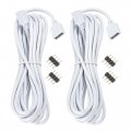 Uxcell 4 Pin 10mm Rgb Led Strip Light Connector Extension Cable 3 Meters Length White 2pcs Withpcs Male 4 Plugs