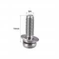 Uxcell M4 X 14mm Stainless Steel Phillips Pan Head Machine Screws Bolts Combine With Spring Washer And Plain Washers 10pcs