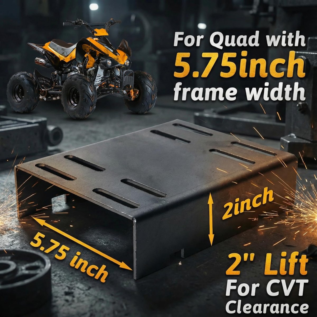 Atv Quad Engine Mount Plate For Predator 212 79cc Honda Gx160 Gx200 2 In Lift Cvt Clearance Slotted Design Chain Alignment