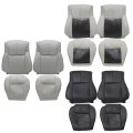 Custom Front Driver Passenger Side Bottom Top Lean Back Replacement Seat Covers Gray Black Microfiber Leather For Jeep 