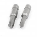Aexit 50mm Length Power Fastening Tool Parts Accessories Round Shaft Magnetic Tri-wing Electric Screwdriver Bits Set 2 Bit Sets