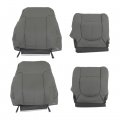Artificial Leather Front Driver And Passenger Side Bottom Top Lean Back Seat Cover Gray Replacement For F250 F350 F450 F550 
