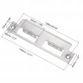 Uxcell Door Strike Plate 2pcs 145mm X 40mm 201 Stainless Steel Latch Deadbolt For Frame Jamb Silver
