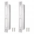 Uxcell Door Strike Plate 2pcs 145mm X 40mm 201 Stainless Steel Latch Deadbolt For Frame Jamb Silver