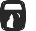 Jeeptails Coyote Howling Tail Lamp Light Covers For Jeep Wrangler Yj And Tj Black Set Of 2 