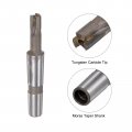 Uxcell Square Nose End Mill 12mm Cutting Dia P35 Tungsten Carbide Tip 3 Straight Flutes Milling Cutter With Mt2 Morse Taper