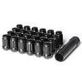 Circuit Performance Spline Drive Tuner Acorn Lug Nuts Black 12x1 25 Forged Steel 24pc Tool