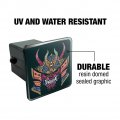 Samurai Warrior Japanese Demon Oni Mask Tow Trailer Hitch Cover Plug Insert For 2 In Receivers Black Abs Plastic With Uv