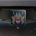 Samurai Warrior Japanese Demon Oni Mask Tow Trailer Hitch Cover Plug Insert
