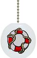 Red Nautical Preserver Ceramic Fan Pull 