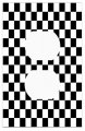 Black White Checkered Outlet Cover Single 