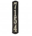 Qualarc Wex-4719bp Wexford Vertical Granite Address Plaque In Black Polished Stone Color 