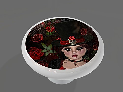 Roses Web High Gloss Ceramic Drawer Knob